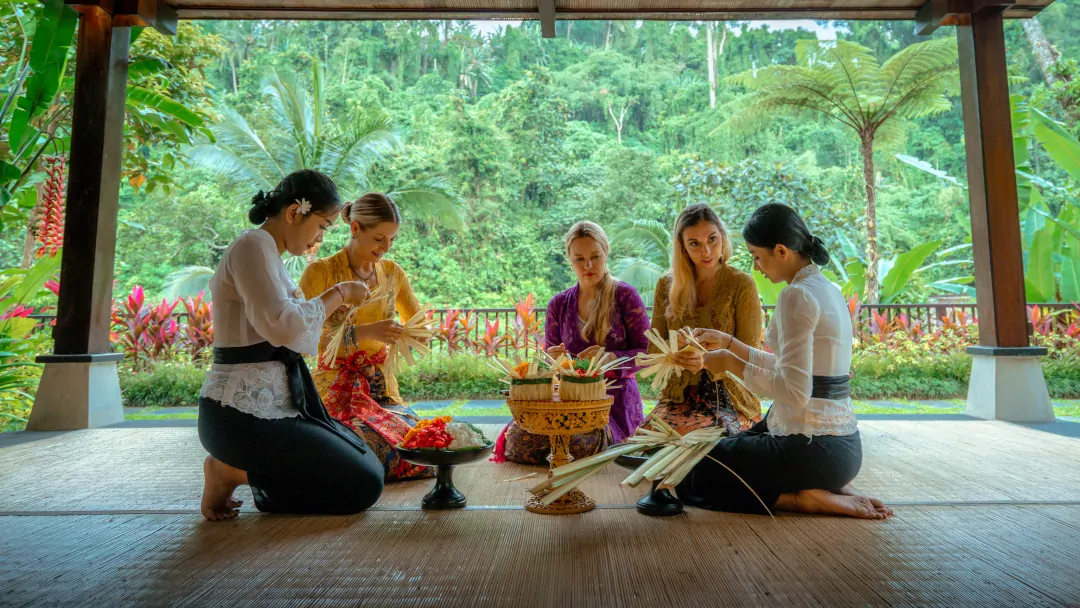 Authentic Balinese culture Ubud traditional ceremony luxury travel