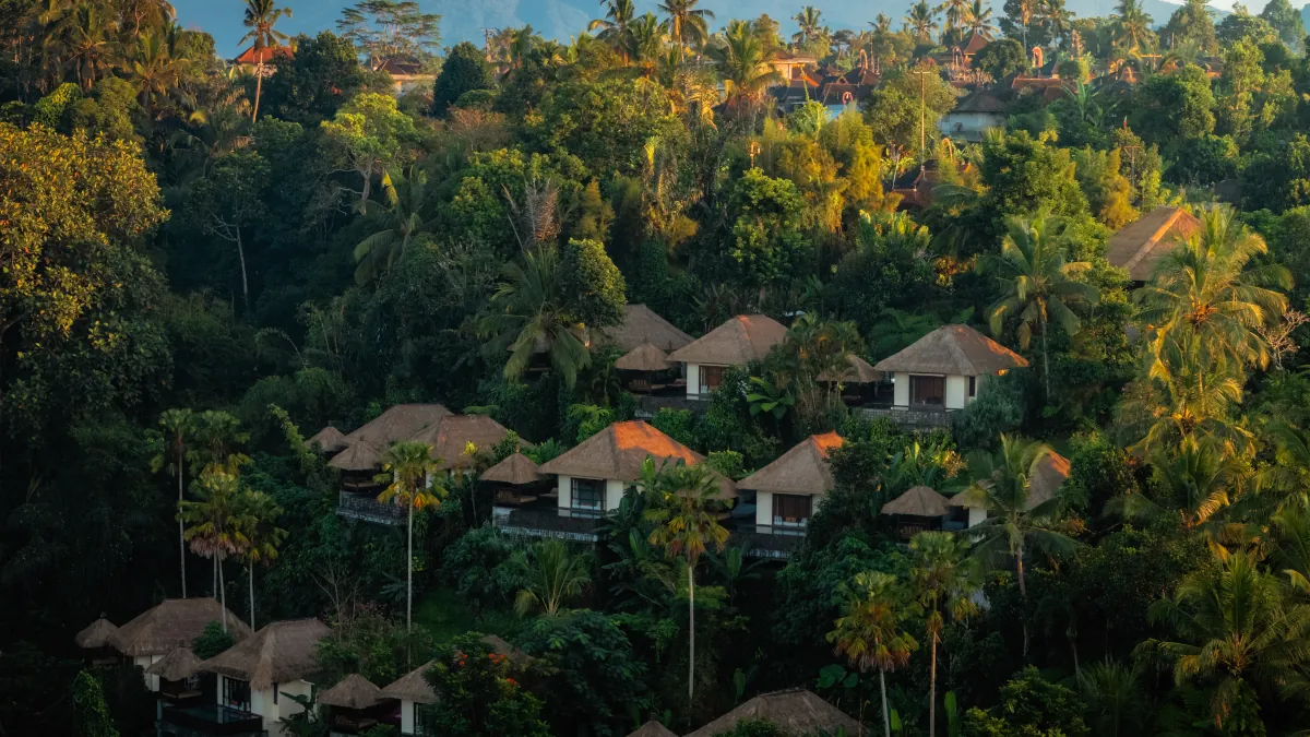 Luxury rainforest villas in Ubud Bali surrounded by nature